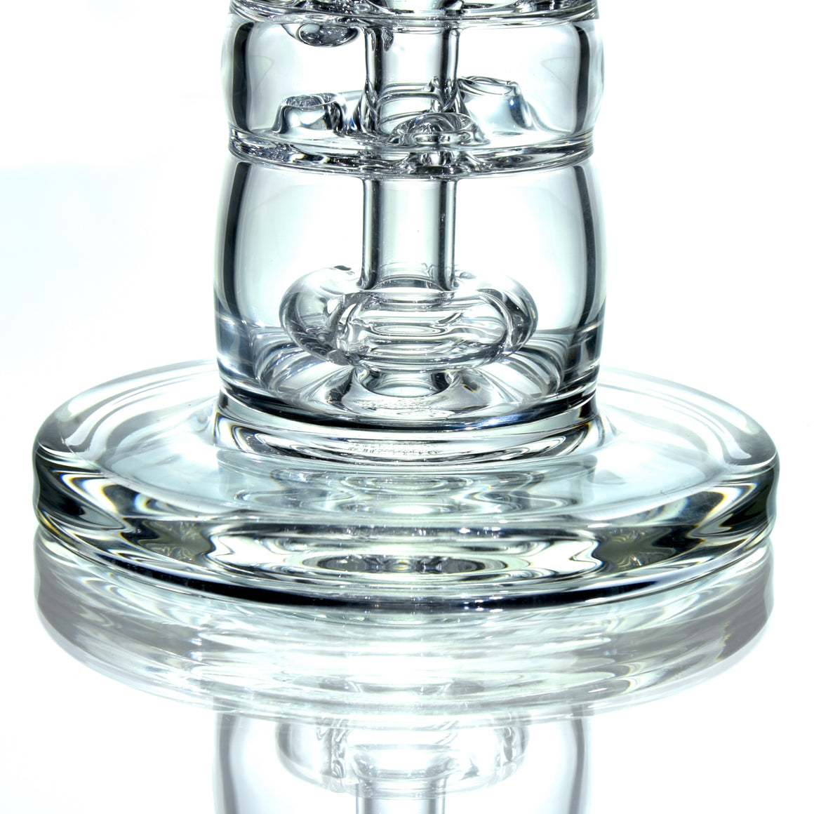 Double Disc Circ Rig w/ Waterwheel Splashguard - Clear - 14mm Female