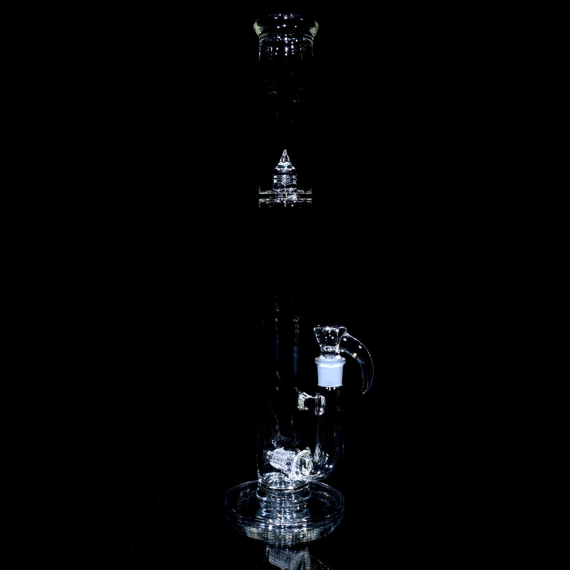 44mm Upgrid Stemline Straight Tube w/ 4-hole Horned Slide - Clear - 18mm Female