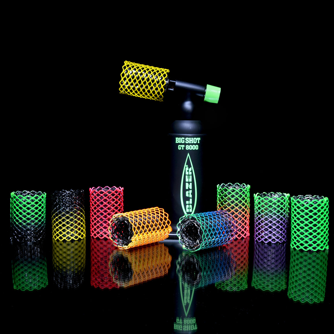 Mamba Guardz - Custom Nozzle Heat Shield for Blazer Big Shot & Vector Nitro - UV Green/Black