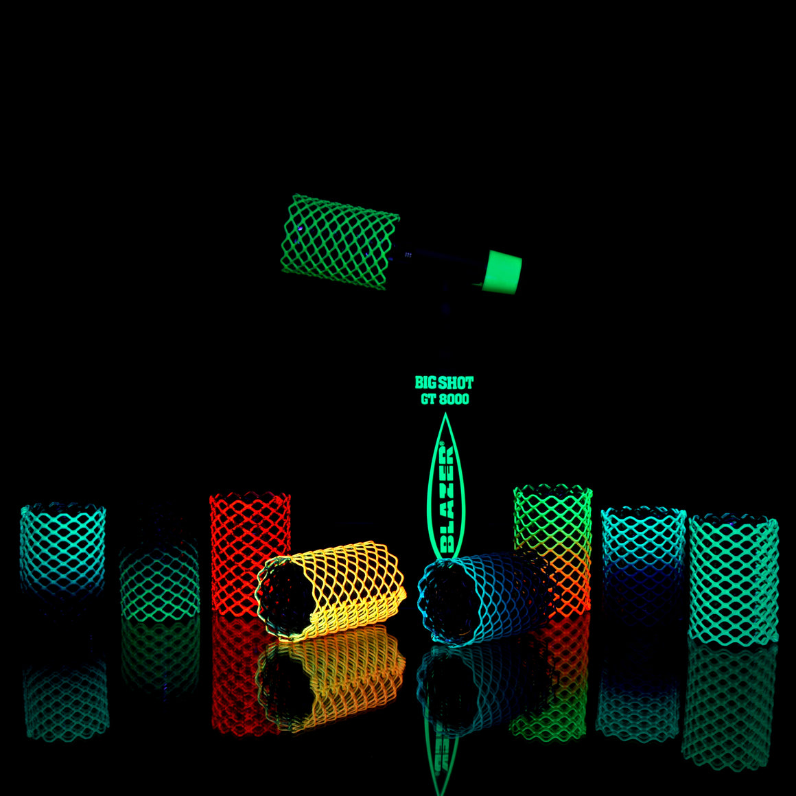 Mamba Guardz - Custom Nozzle Heat Shield for Blazer Big Shot & Vector Nitro - UV Green/Black
