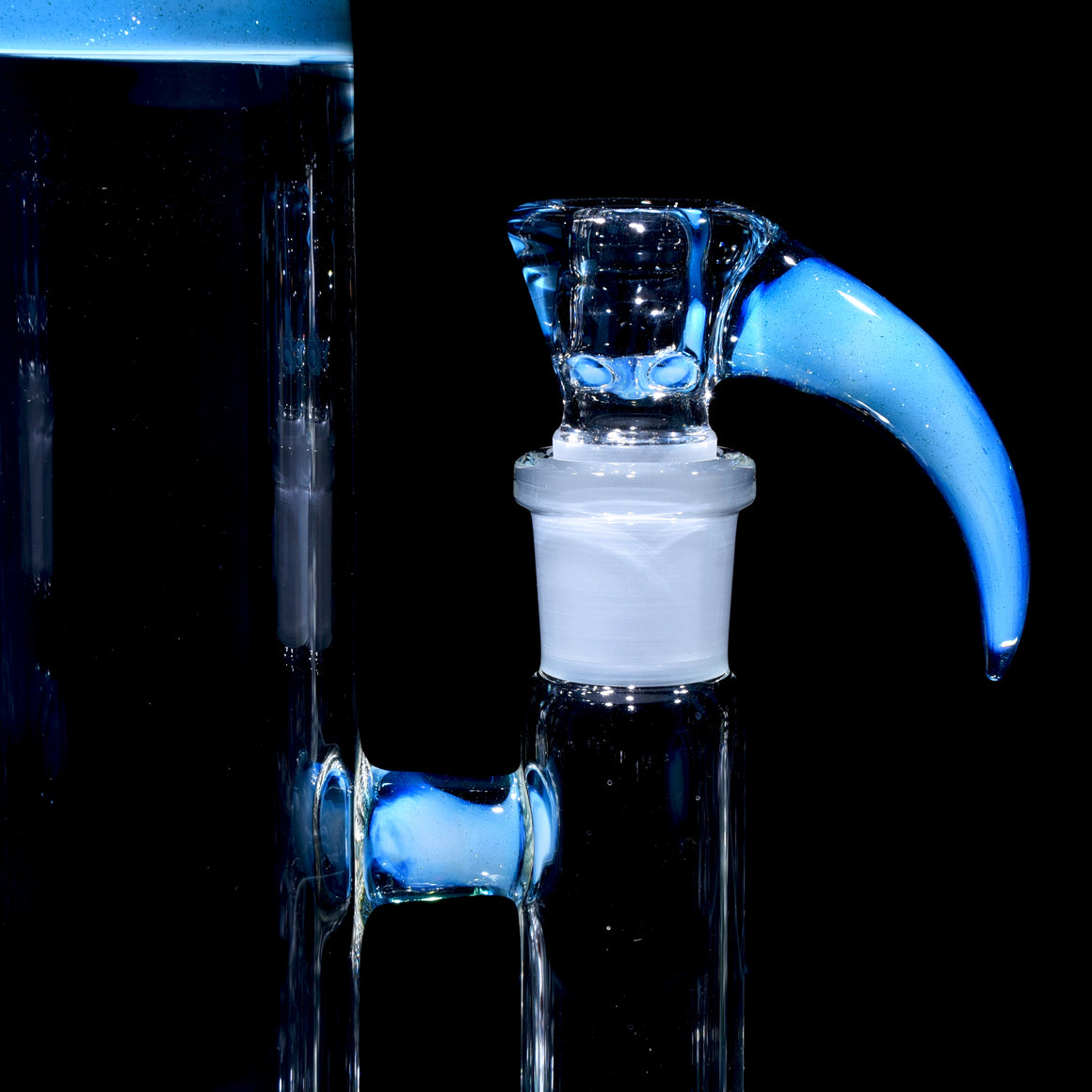 Accented 50x5mm Upgrid Stemline Straight Tube w/ 4-hole Horned Slide - Blue Stardust over Ghost - 18mm Female