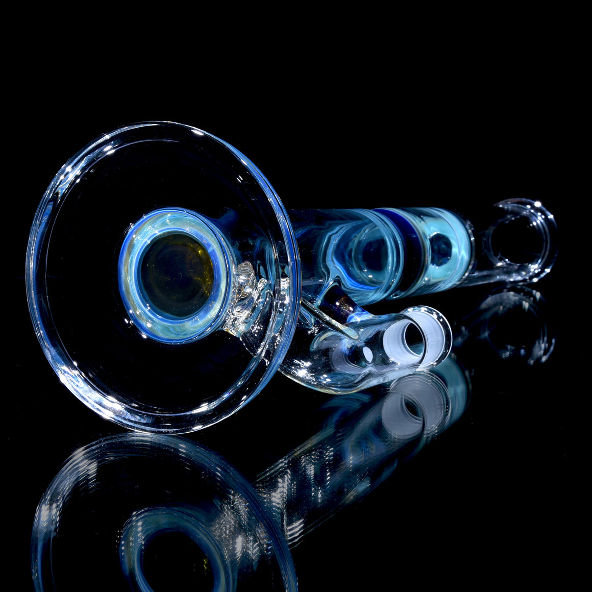 Accented 44mm Upgrid Stemline Straight Tube w/ 4-hole Horned Slide - Mystery Adventurine - 18mm Female