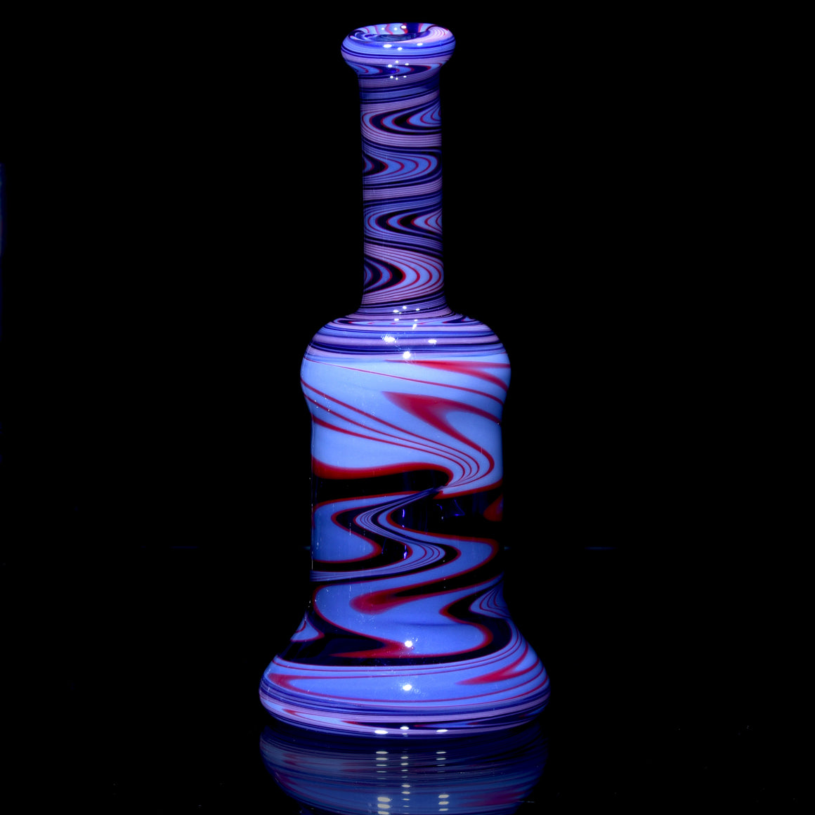 Fully-worked Banger Hanger - Purple/Red/Cobalt Linework - 10mm Female