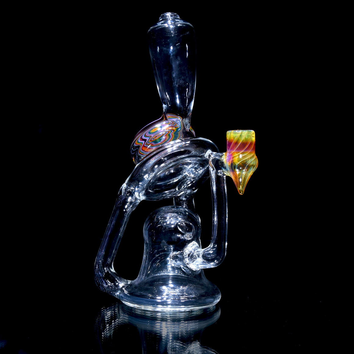 Accented Whirlpool Floating Recycler - NS Yellow - 10mm Female