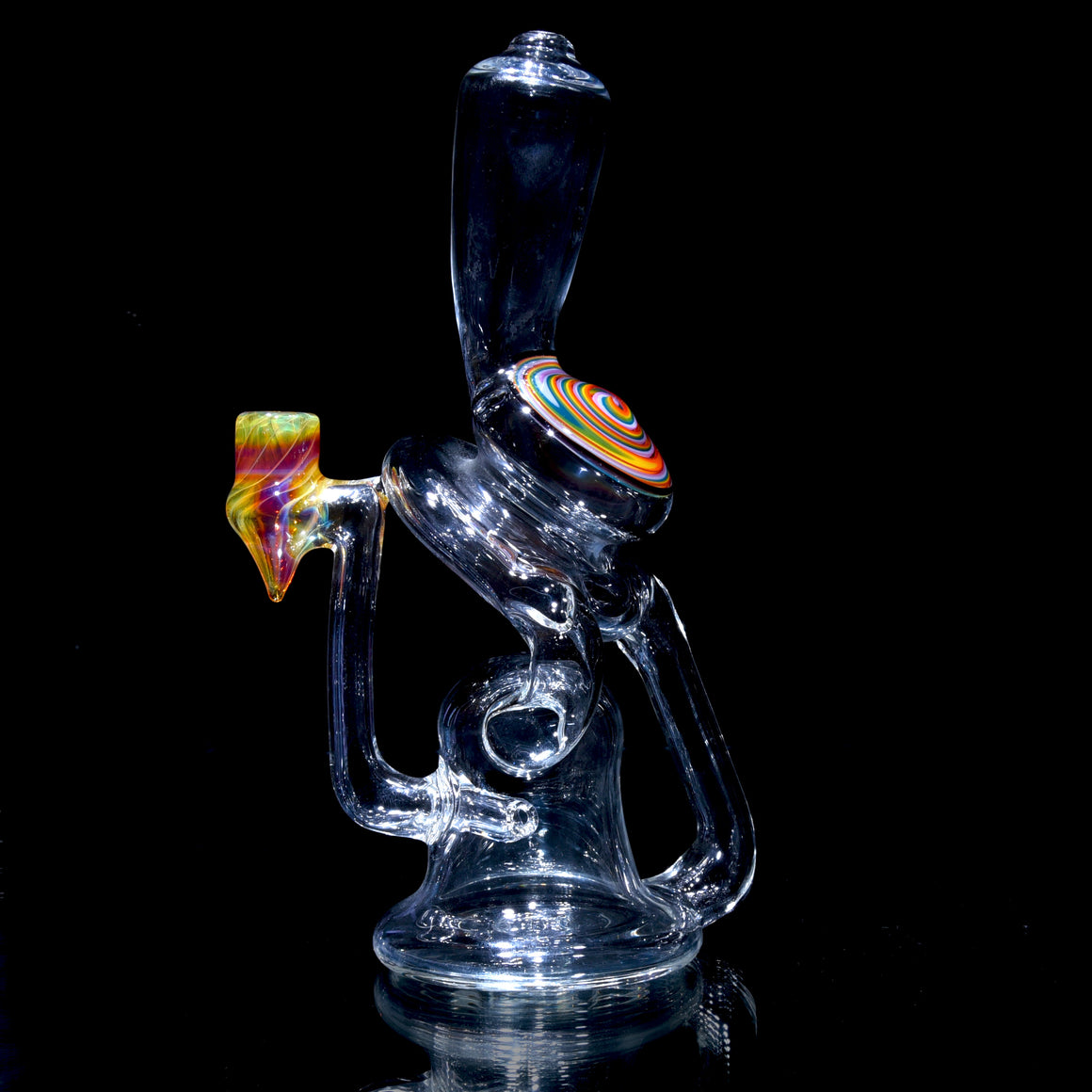 Accented Whirlpool Floating Recycler - NS Yellow - 10mm Female