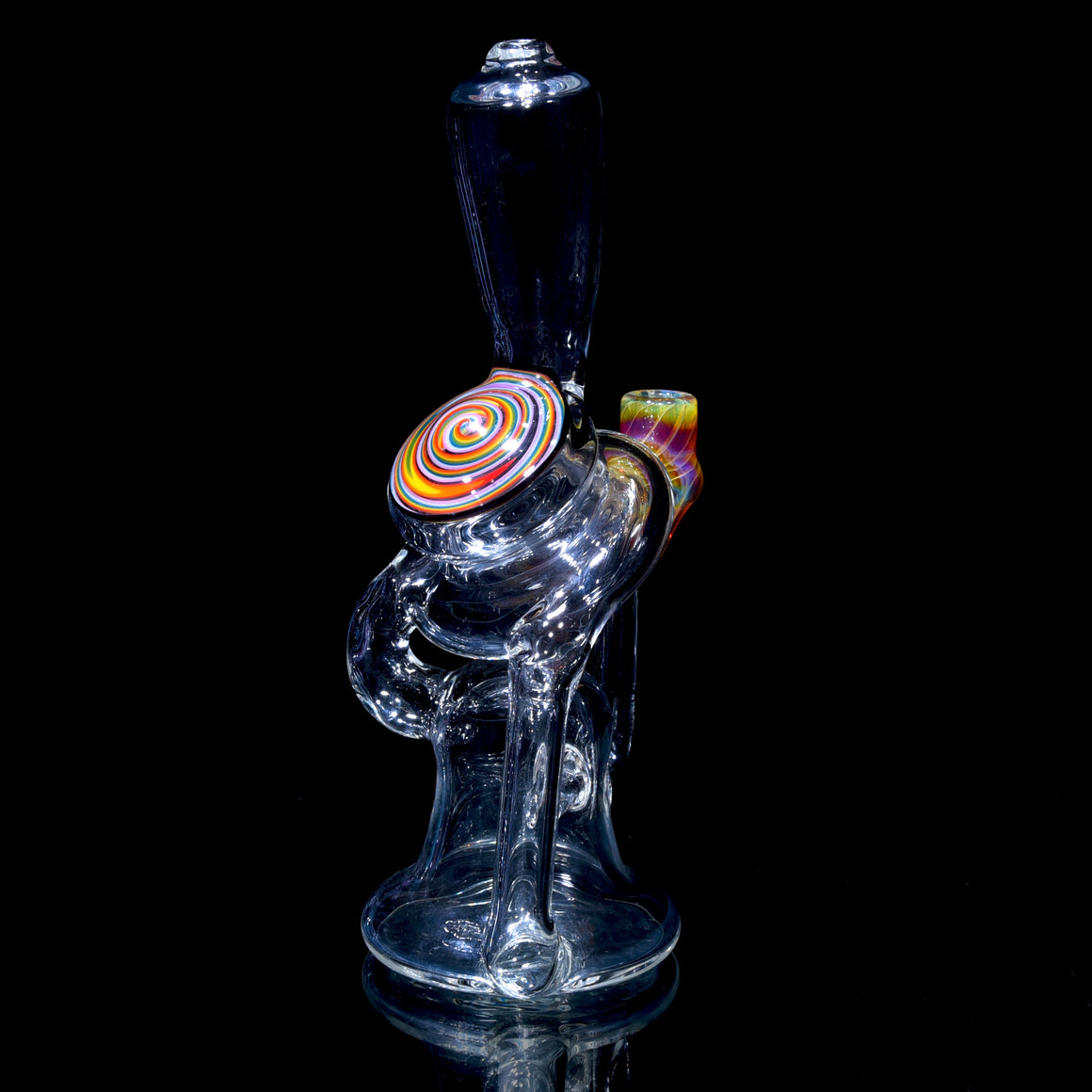 Accented Whirlpool Floating Recycler - NS Yellow - 10mm Female