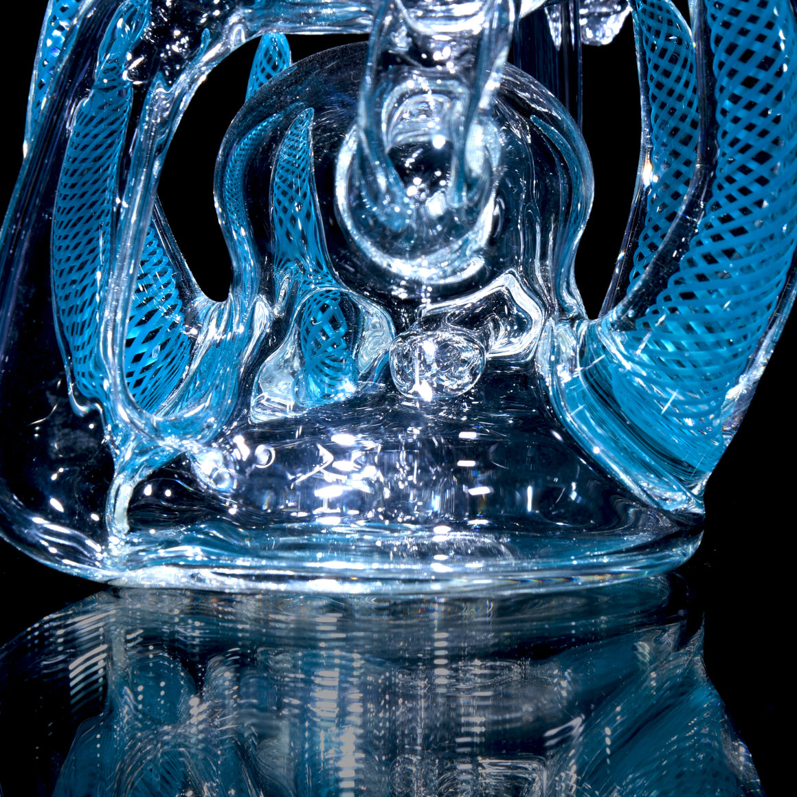 Whirlpool Floating Recycler w/ Blue Lattice Horns - 10mm Female
