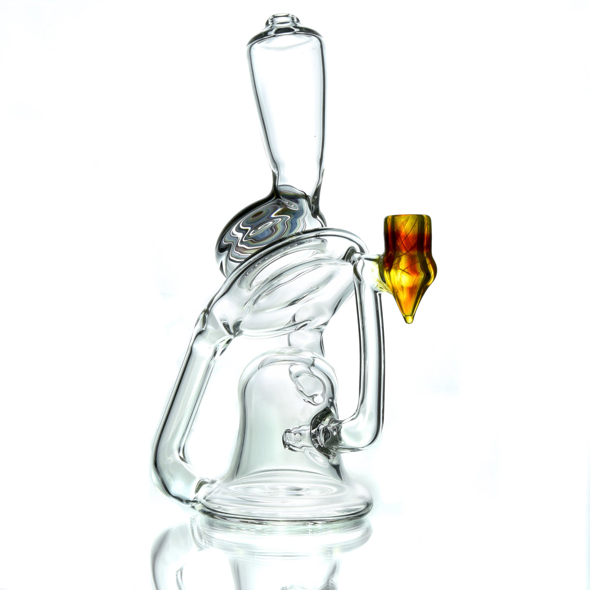 Accented Whirlpool Floating Recycler - NS Yellow - 10mm Female