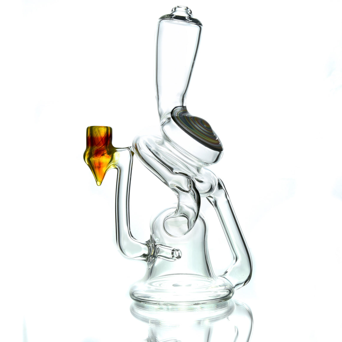 Accented Whirlpool Floating Recycler - NS Yellow - 10mm Female