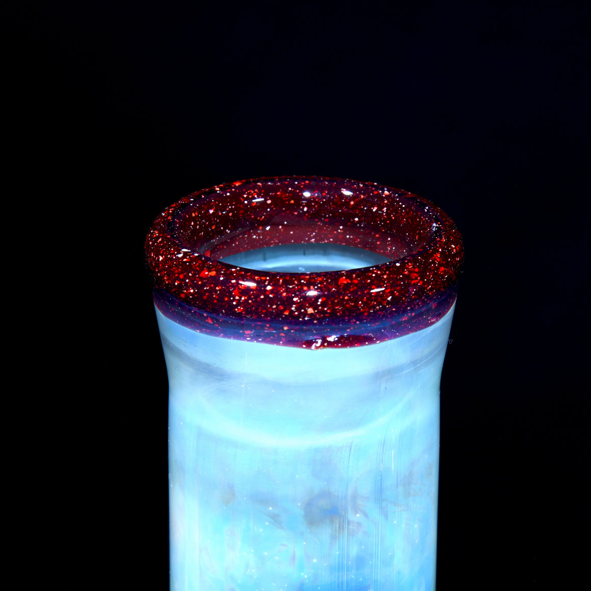 Fully-fumed & Accented 50mm Nautilus Capcycler w/ 3-hole Horned Slide - Red Blizzard - 18mm Female