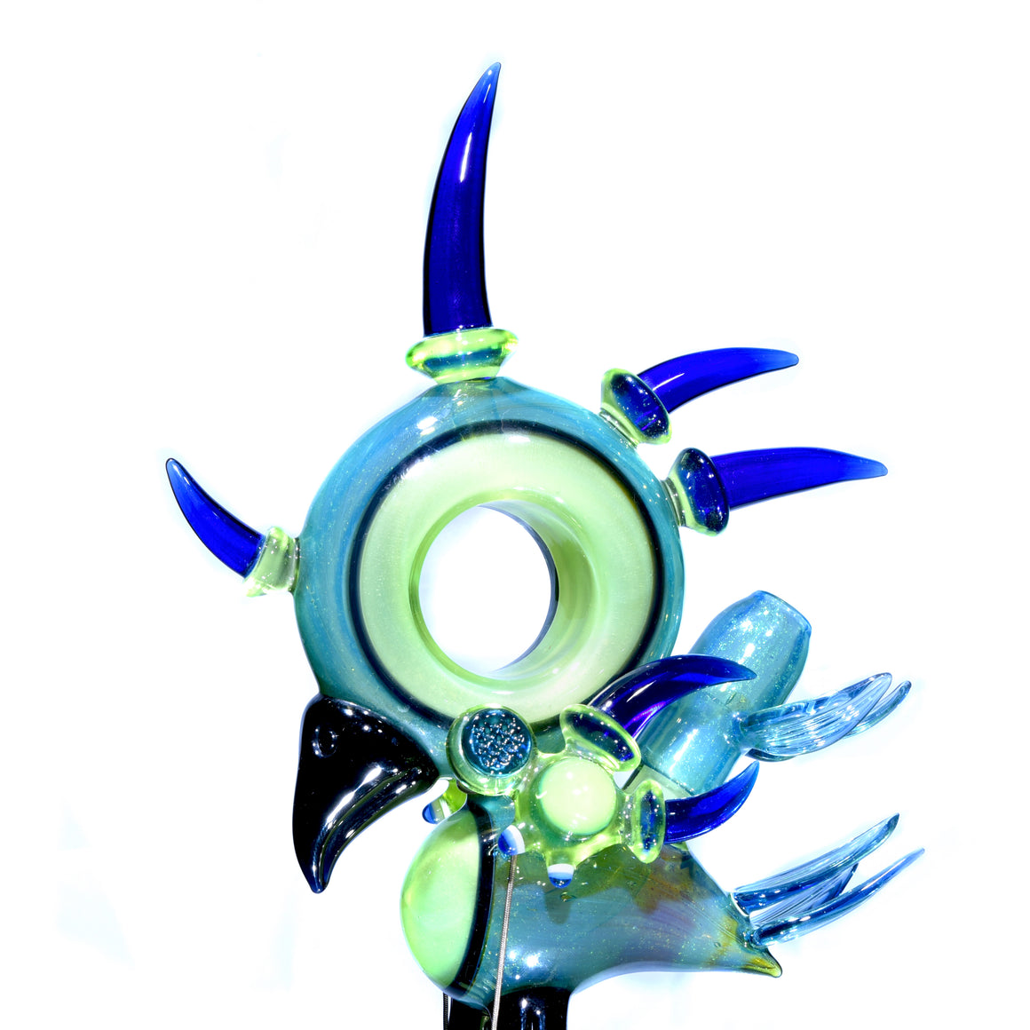 Collab - "Raze" Full-size Warlock Burdling #1 w/ Mini Warlock Pendant, Triple Claw Warlock Pendant, and Signed Pelican Case - 14mm Male