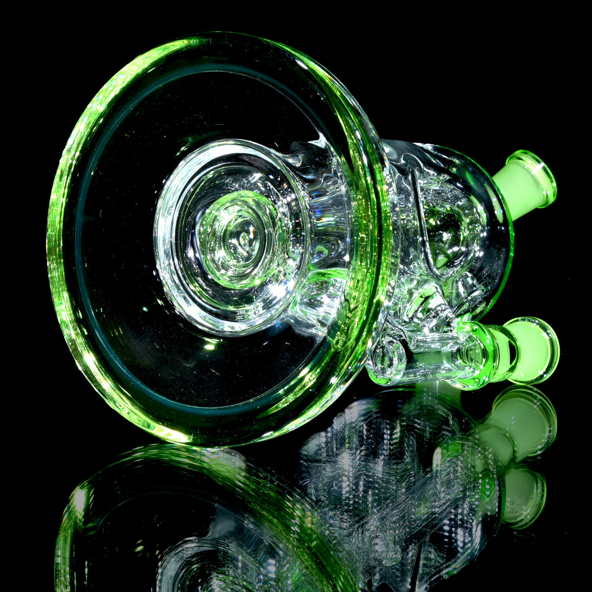 Color-accented Straight Fab Twokah - Lime Green - 14mm Female