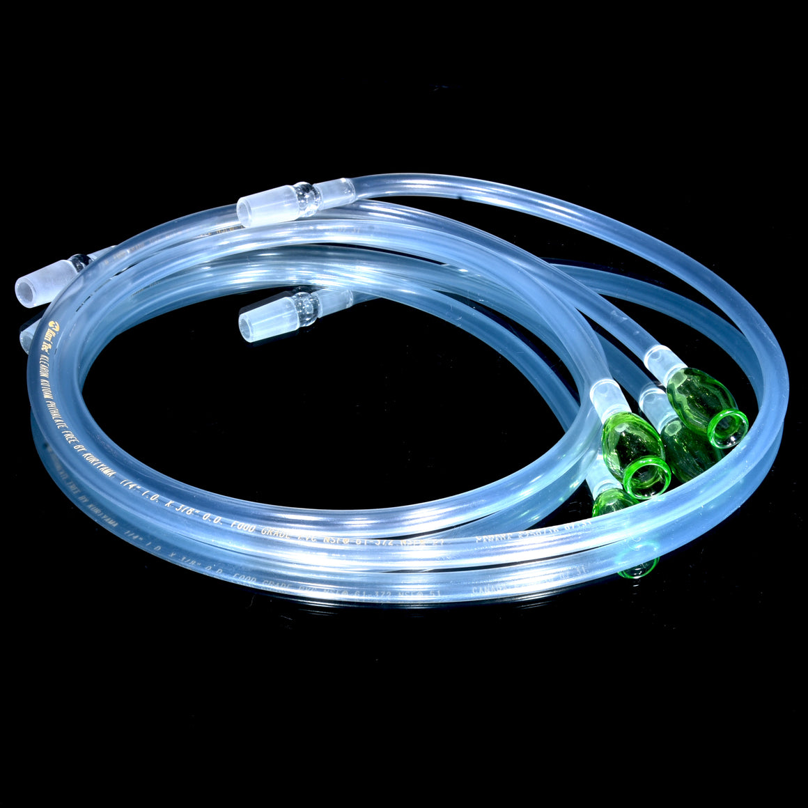 Color-accented Straight Fab Twokah - Lime Green - 14mm Female