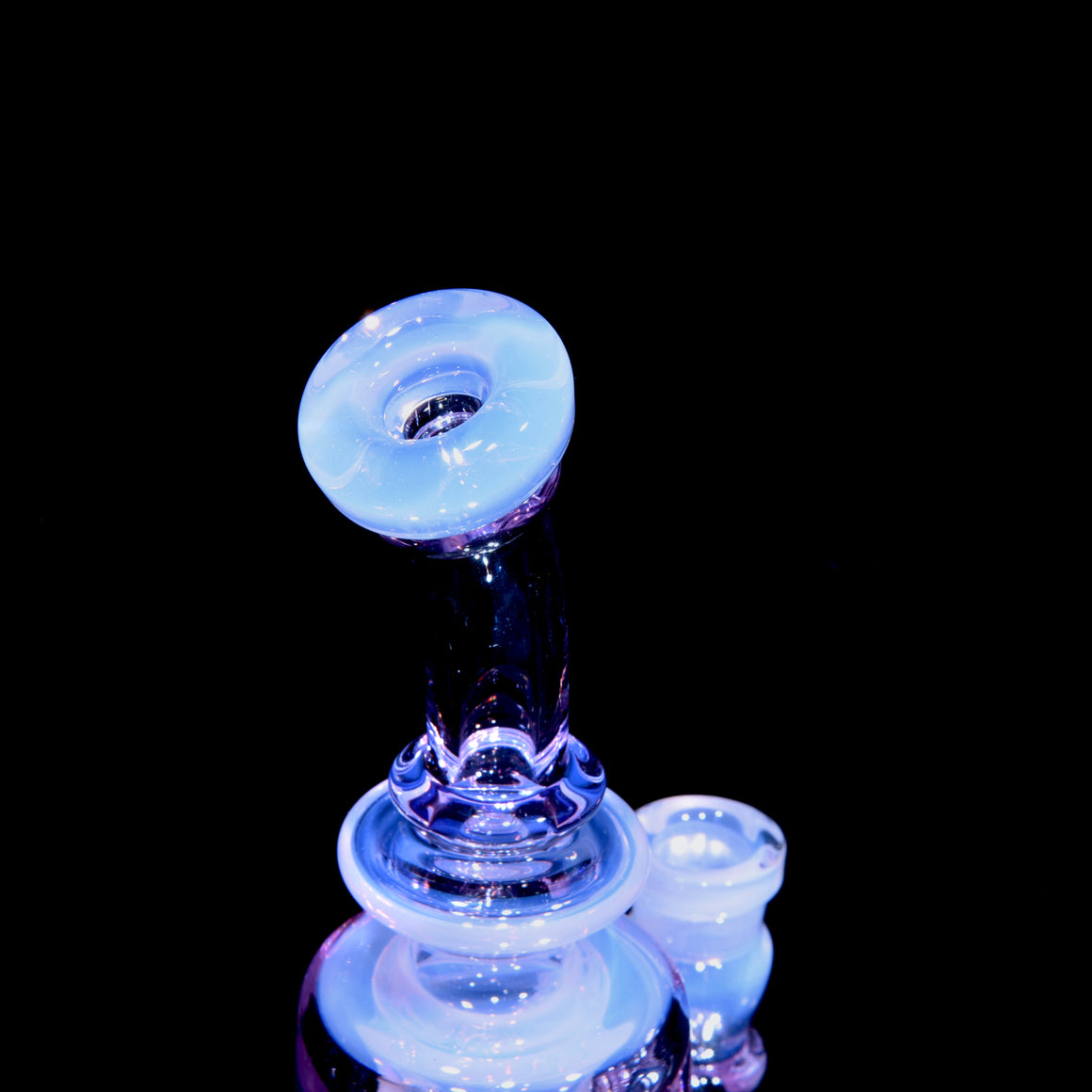 Full-Color Double-Uptake Klein Recycler - Lavender/Jade White - 14mm Female