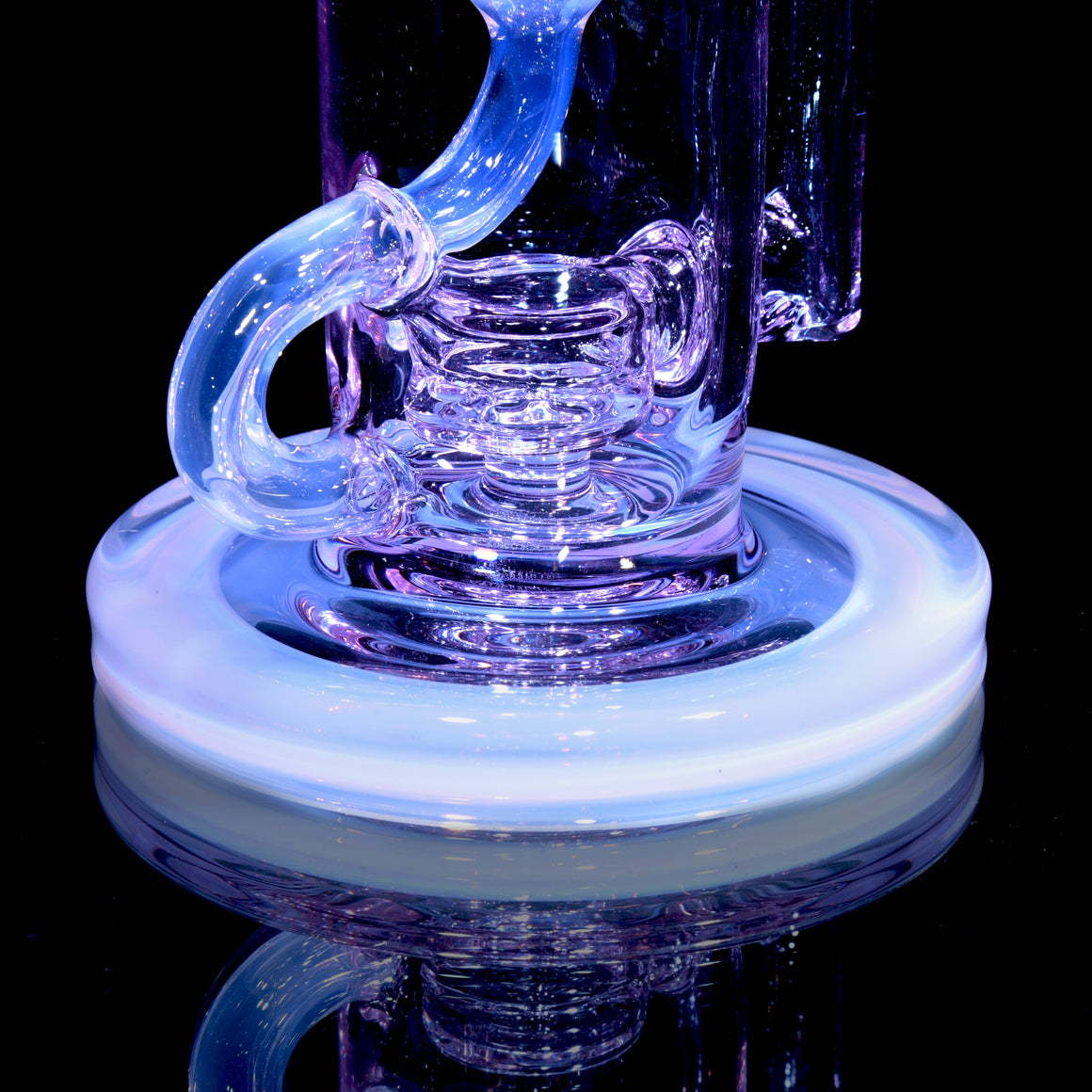 Full-Color Double-Uptake Klein Recycler - Lavender/Jade White - 14mm Female