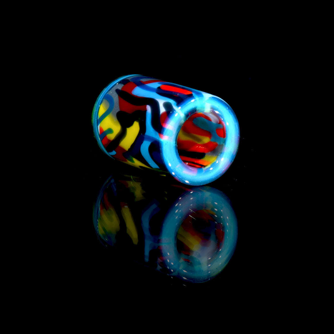 Full-size Bead w/ Meta-Terrania Lip - Abstract Fillacello Tech
