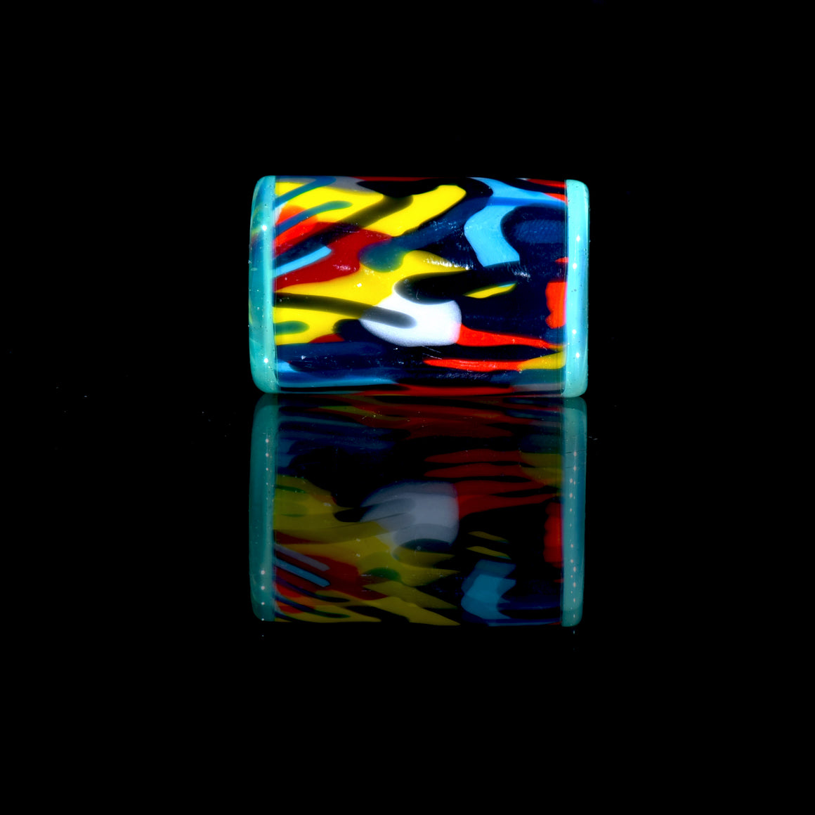 Full-size Bead w/ Meta-Terrania Lip - Abstract Fillacello Tech