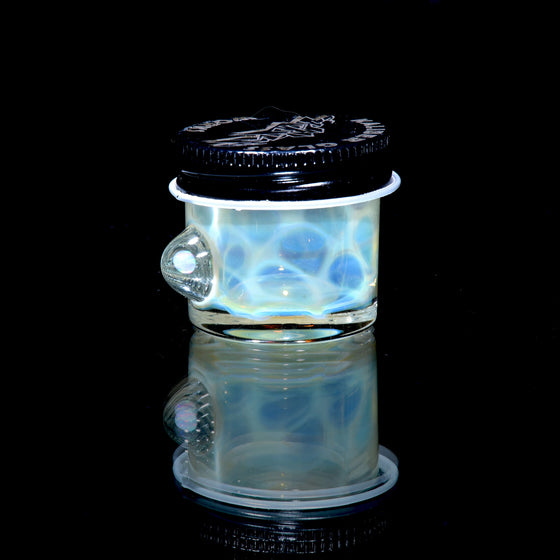 Lidded Airtight Baller Jar -  Honeycomb w/ Opal attachment