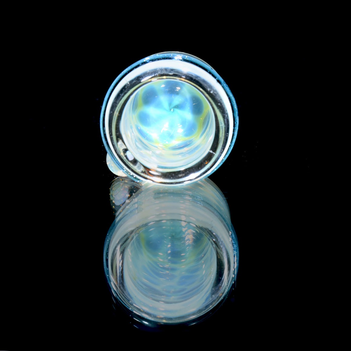 Lidded Airtight Baller Jar -  Honeycomb w/ Opal attachment