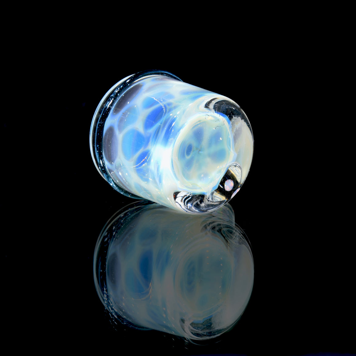 Lidded Airtight Baller Jar -  Honeycomb w/ Opal attachment