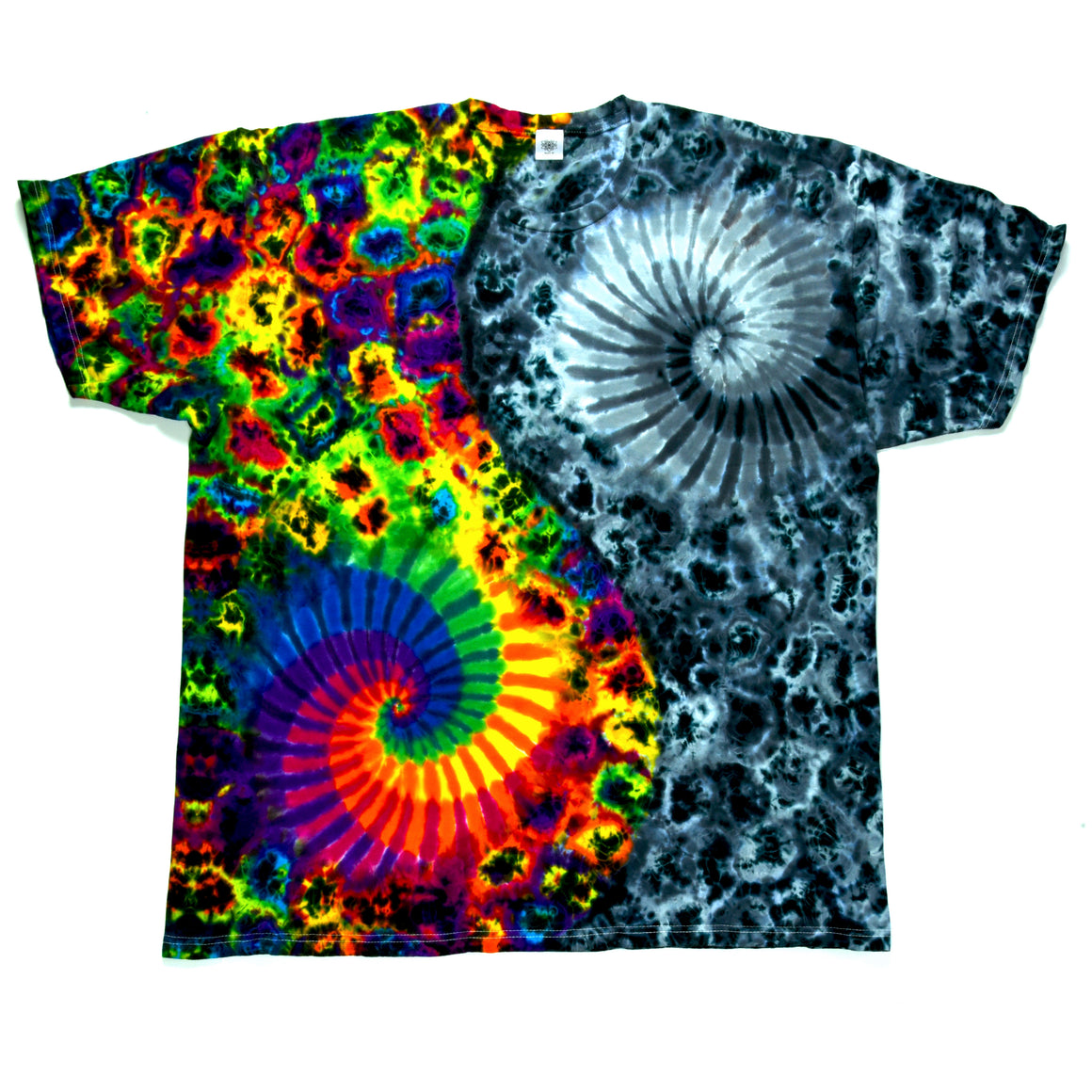 XXL - "Combo Split Experiment" Short-sleeve Tie Dye T-Shirt
