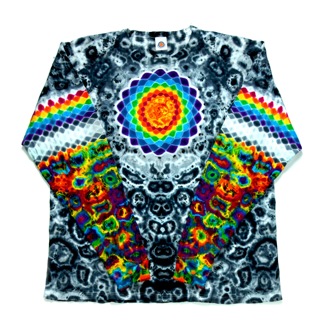 XL "Sleeve and Let Die" Mandala/Honeycomb Combo Long-sleeve Shirt