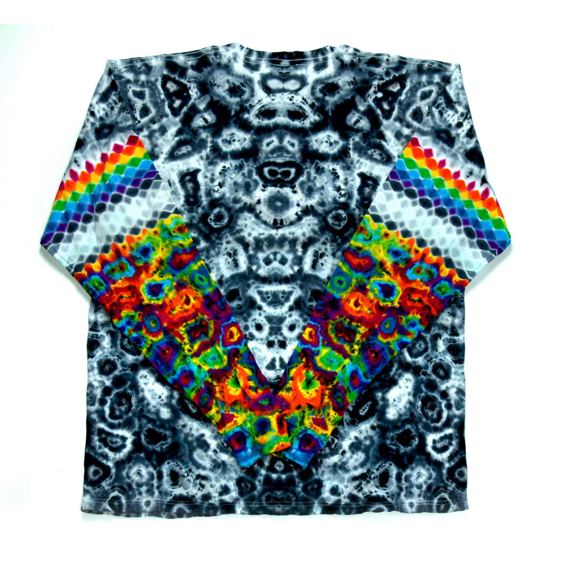 XL "Sleeve and Let Die" Mandala/Honeycomb Combo Long-sleeve Shirt