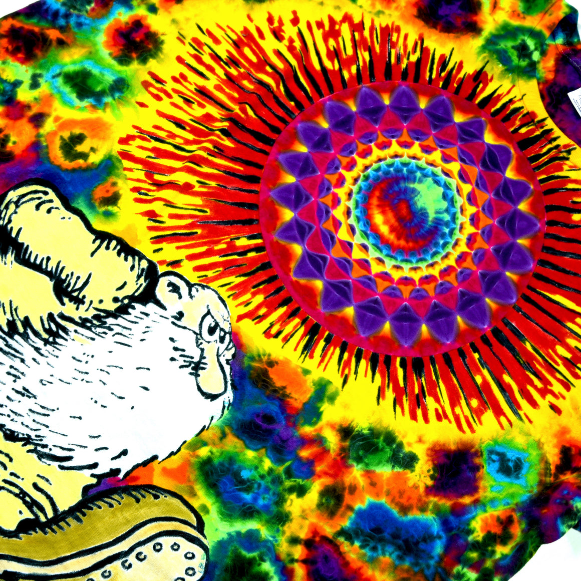XL - Collab "Mr. Natural" Mandala Combo Short-sleeve Tie Dye T-Shirt