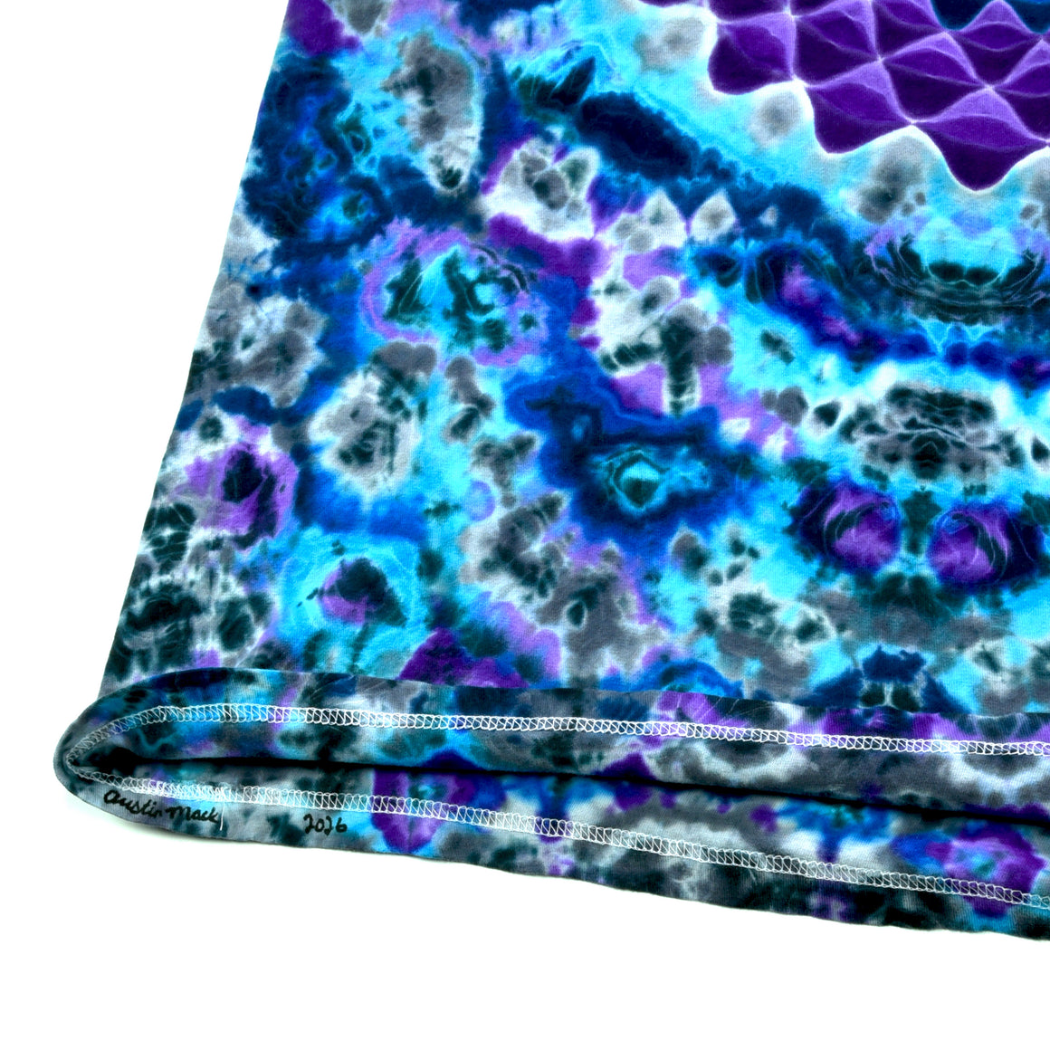 Medium - Short-sleeve Tie Dye T-Shirt - Purple Rain Mandala/Kenney Style Combo