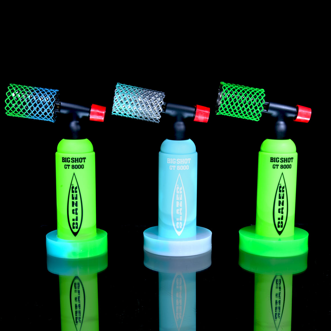 Limited Edition Big Shot GT8000 Butane Torch & Matching Mamba Guard/Base Set - UV Green