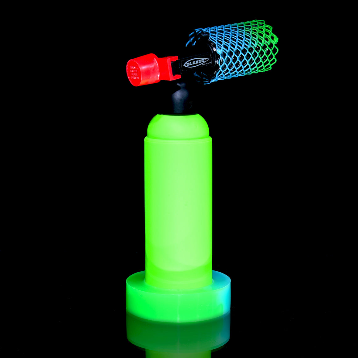 Limited Edition Big Shot GT8000 Butane Torch & Matching Mamba Guard/Base Set - UV Green/Blue
