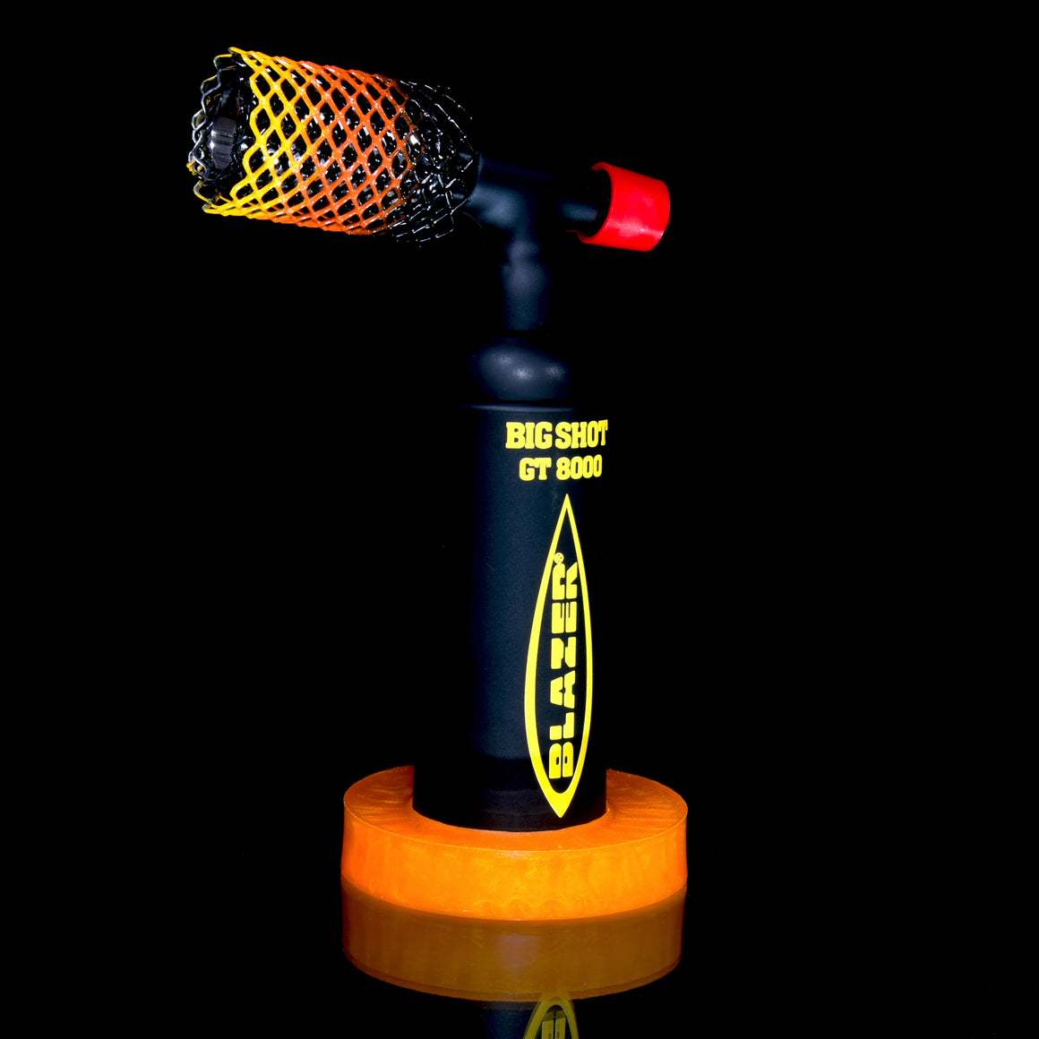 Limited Edition Big Shot GT8000 Butane Torch & Matching Mamba Guard/Base Set - Orange/Yellow