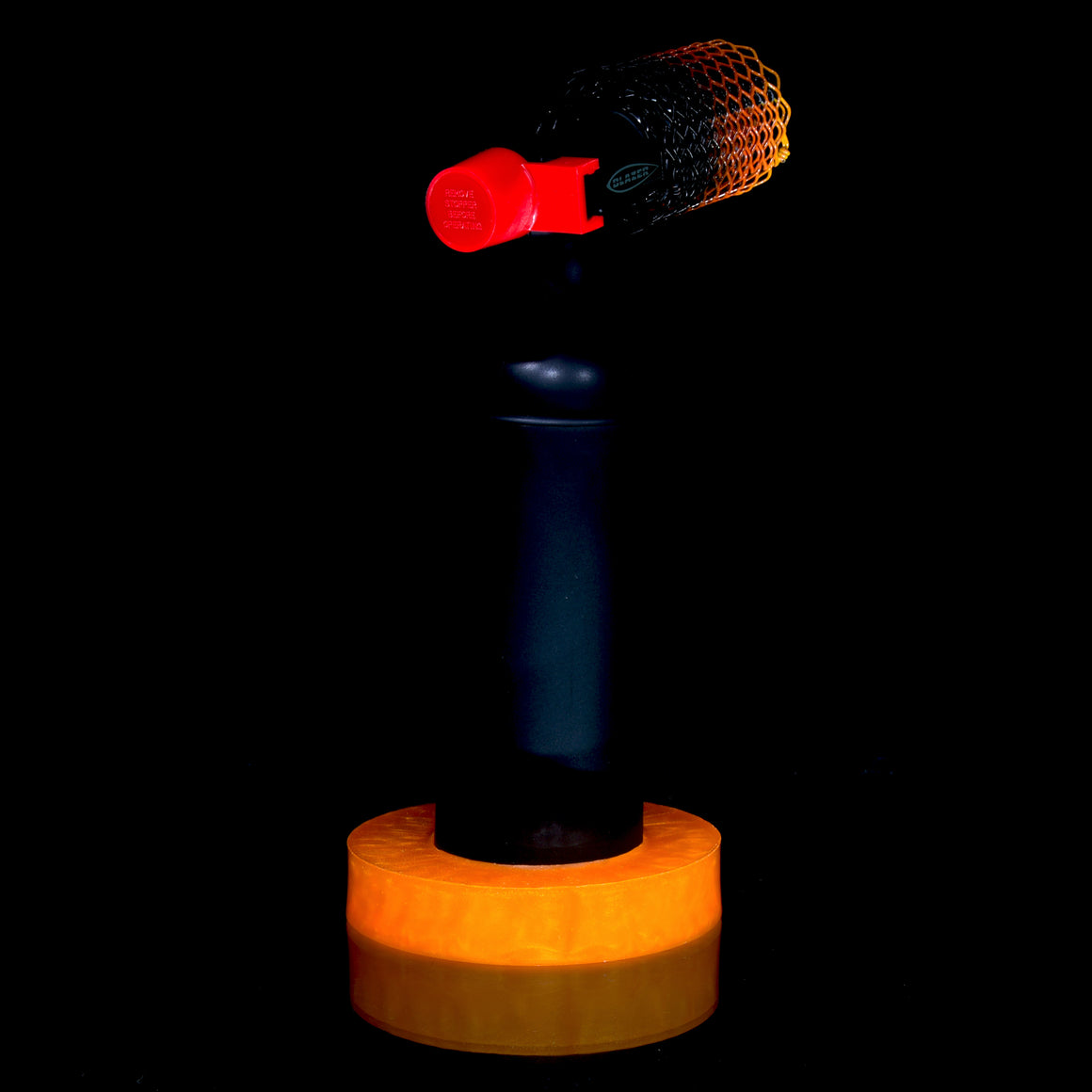 Limited Edition Big Shot GT8000 Butane Torch & Matching Mamba Guard/Base Set - Orange/Yellow