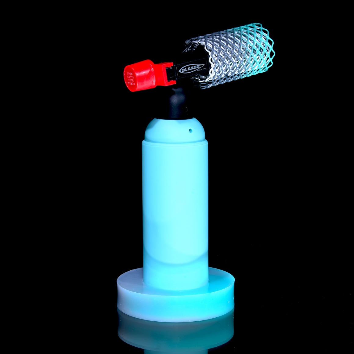 Limited Edition Big Shot GT8000 Butane Torch & Matching Mamba Guard/Base Set - Sky Blue/Glow White