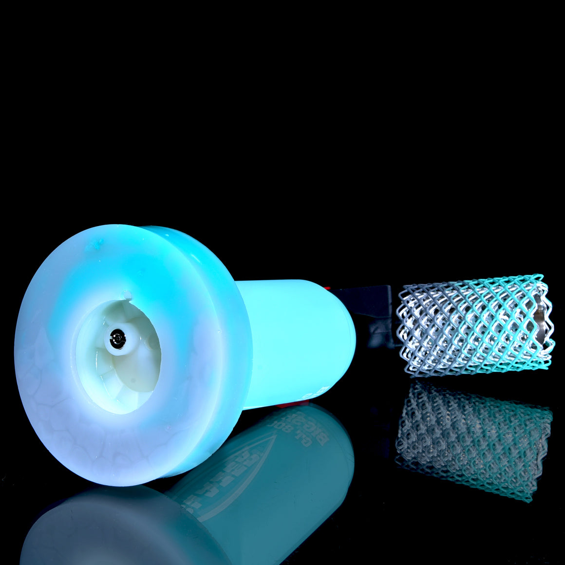 Limited Edition Big Shot GT8000 Butane Torch & Matching Mamba Guard/Base Set - Sky Blue/Glow White