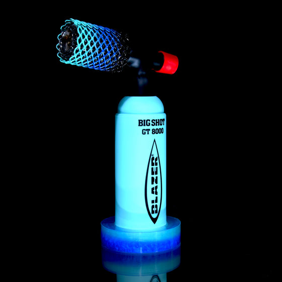 Limited Edition Big Shot GT8000 Butane Torch & Matching Mamba Guard/Base Set - Sky Blue/Royal Blue
