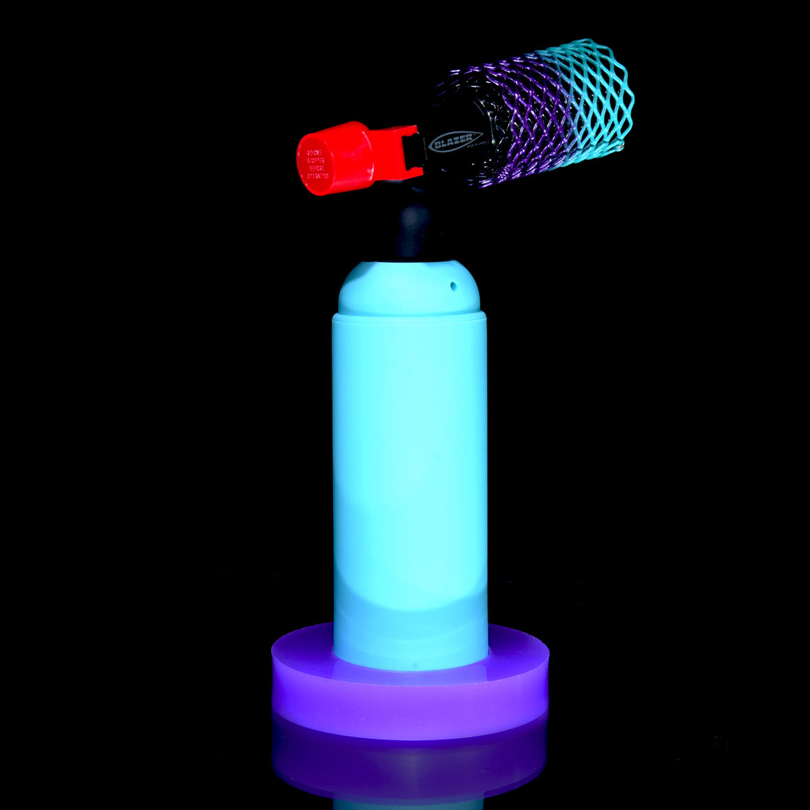Limited Edition Big Shot GT8000 Butane Torch & Matching Mamba Guard/Base Set - Sky Blue/Purple