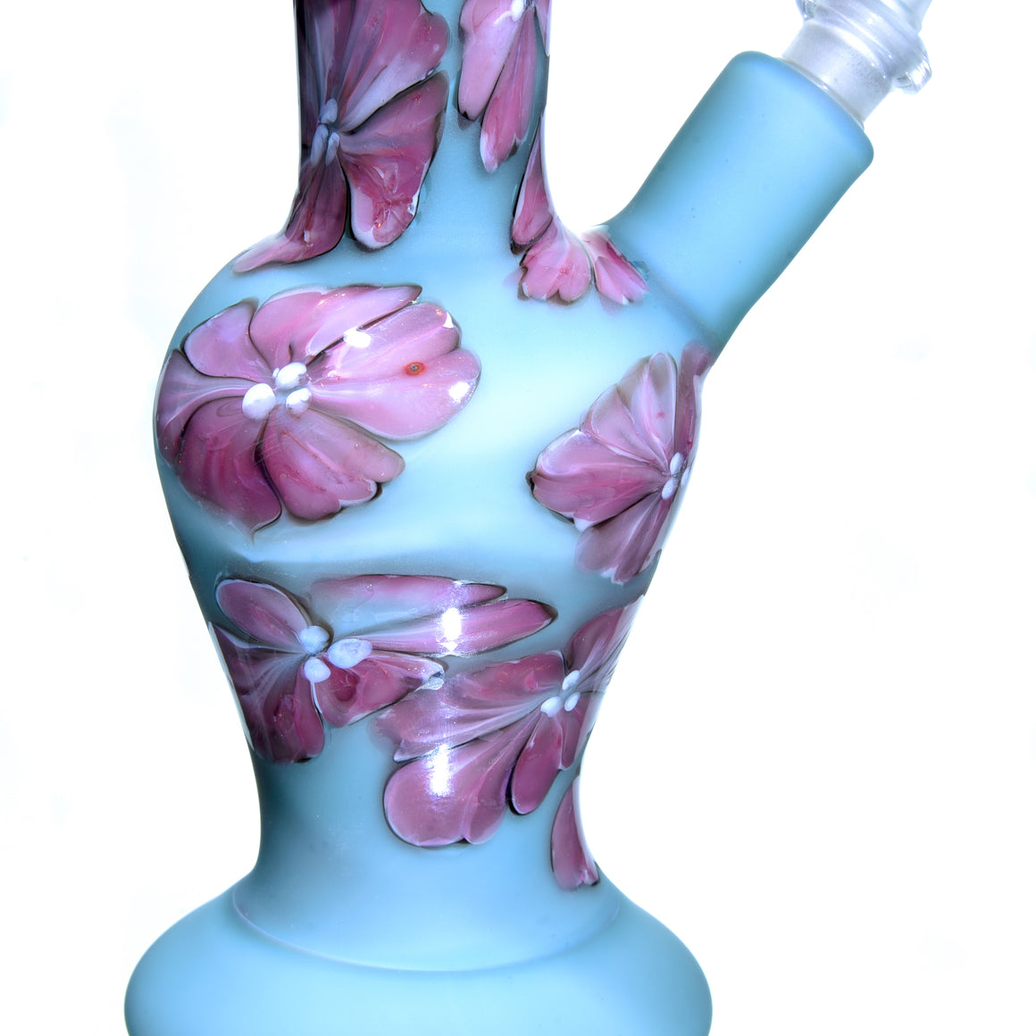 Floral Pattern Bouquet Mini Tube w/ Removable Downstem - Wild Roses - 10mm Female