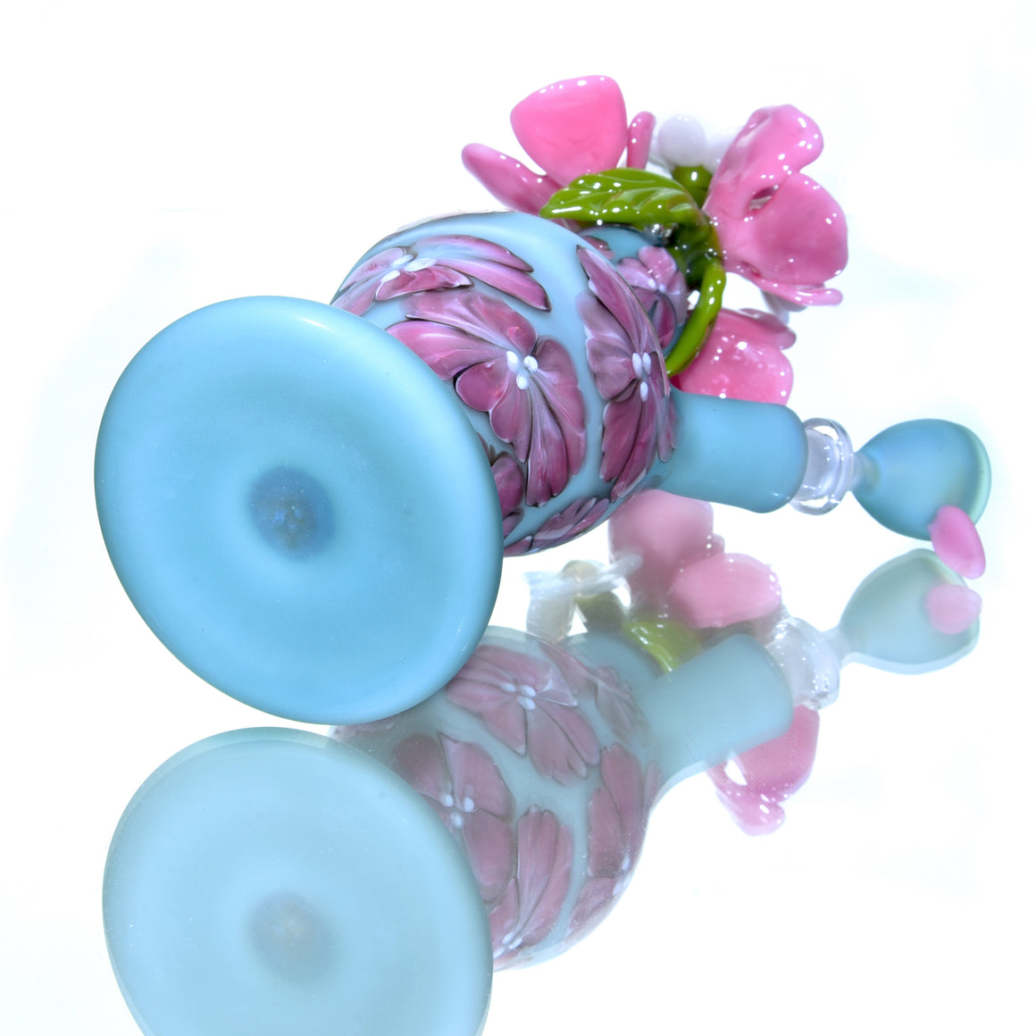 Floral Pattern Bouquet Mini Tube w/ Removable Downstem - Wild Roses - 10mm Female