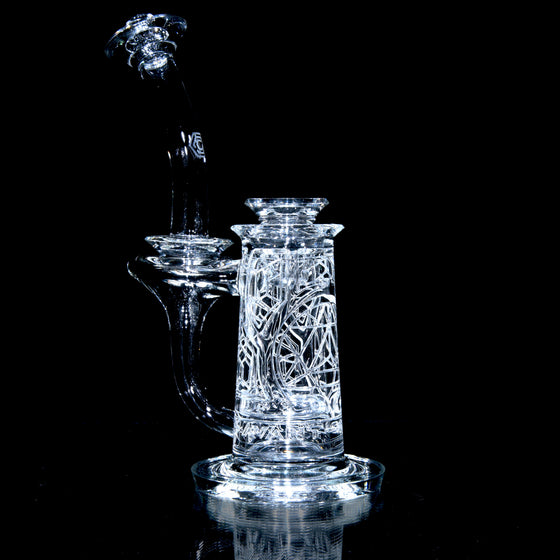F1 Full-size Sacred Geometry Double-Wall Channel Recycler #3 - 14mm Female