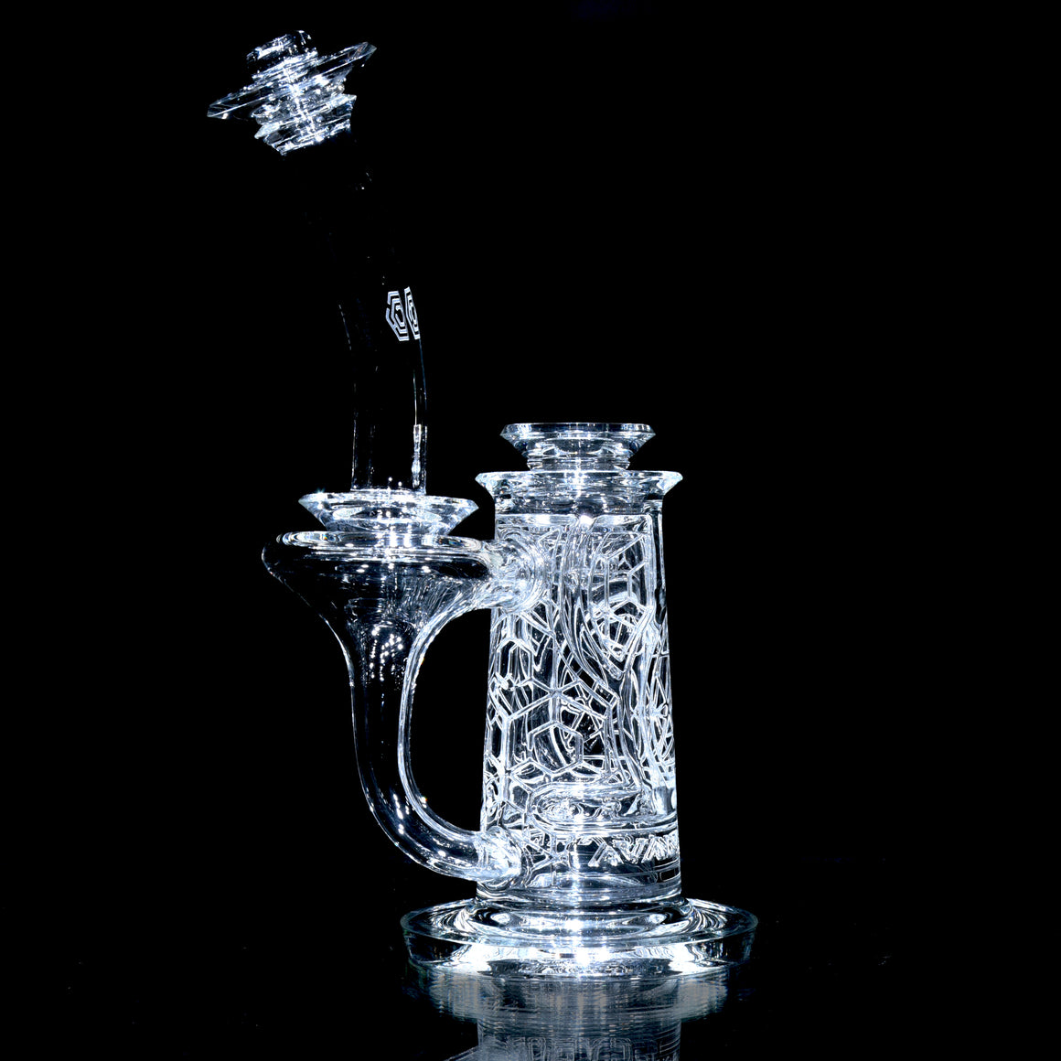 F1 Full-size Sacred Geometry Double-Wall Channel Recycler #3 - 14mm Female