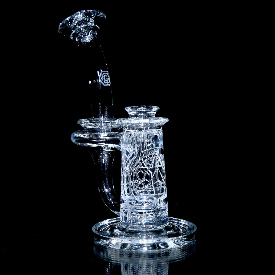 F2 Mini Sacred Geometry Double-Wall Channel Recycler #2 - 10mm Female