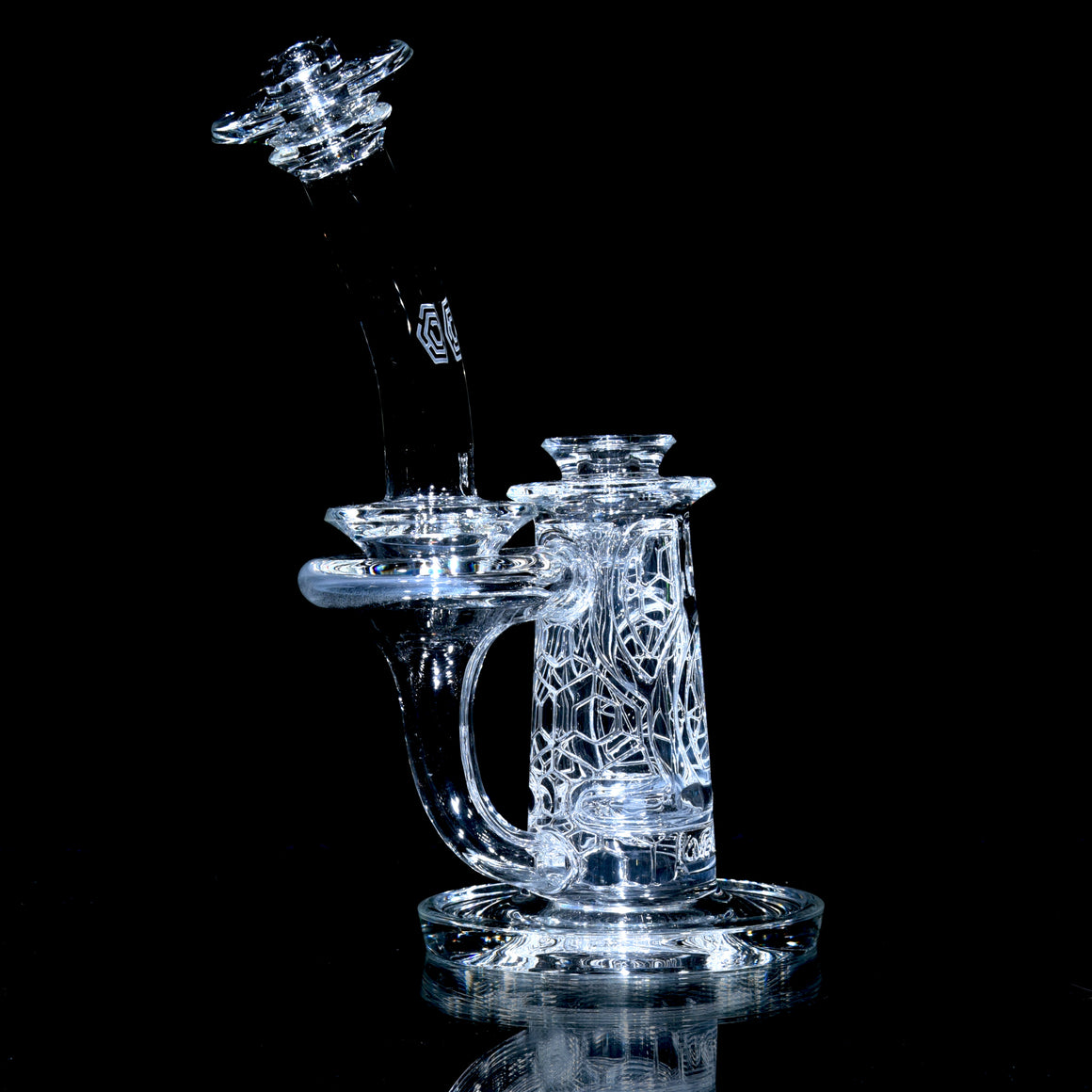 F2 Mini Sacred Geometry Double-Wall Channel Recycler #2 - 10mm Female