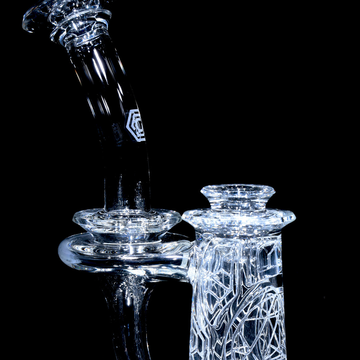 F2 Mini Sacred Geometry Double-Wall Channel Recycler #2 - 10mm Female
