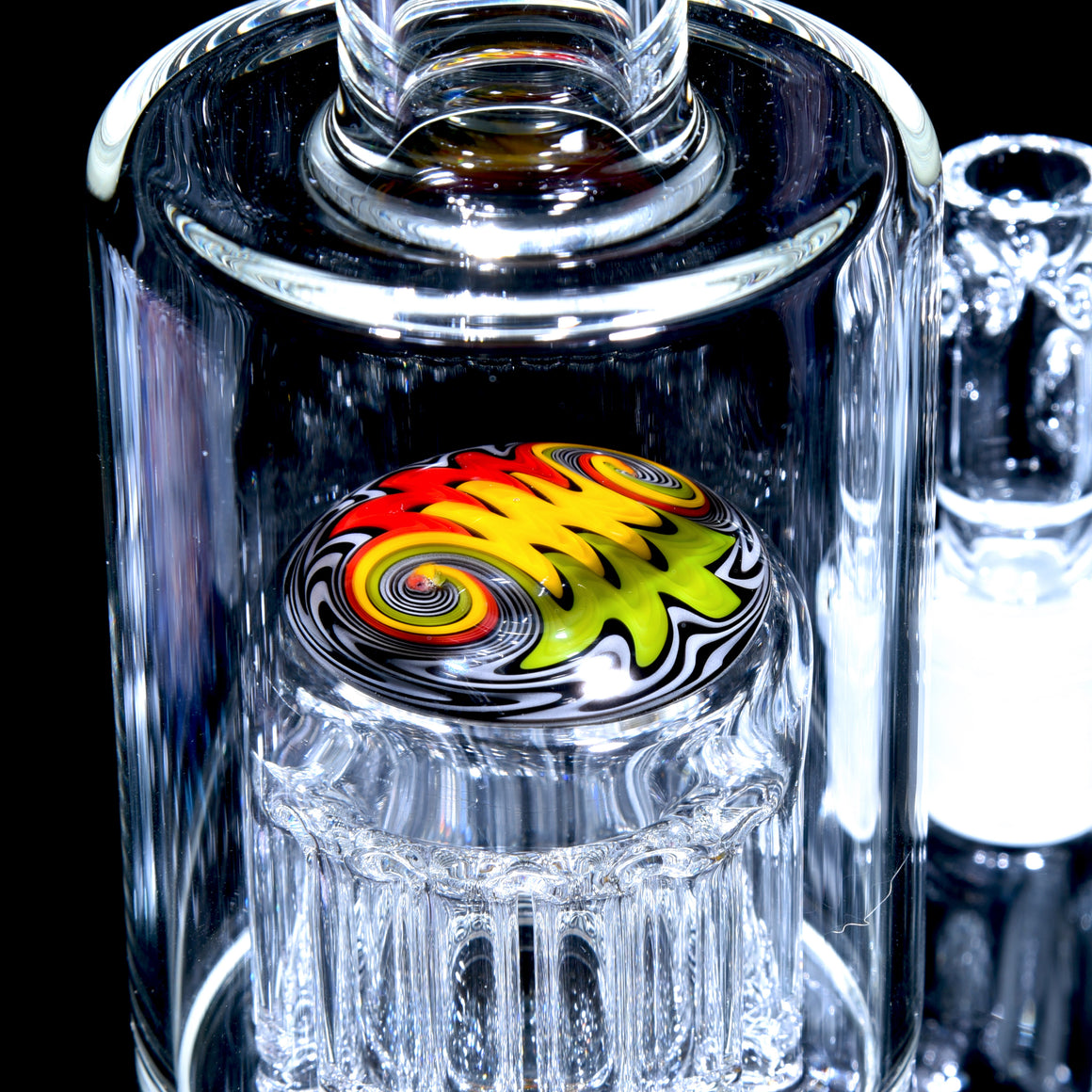 Double-worked Rasta 13/13 Double Micro - White Lip Wraps - 14mm Female