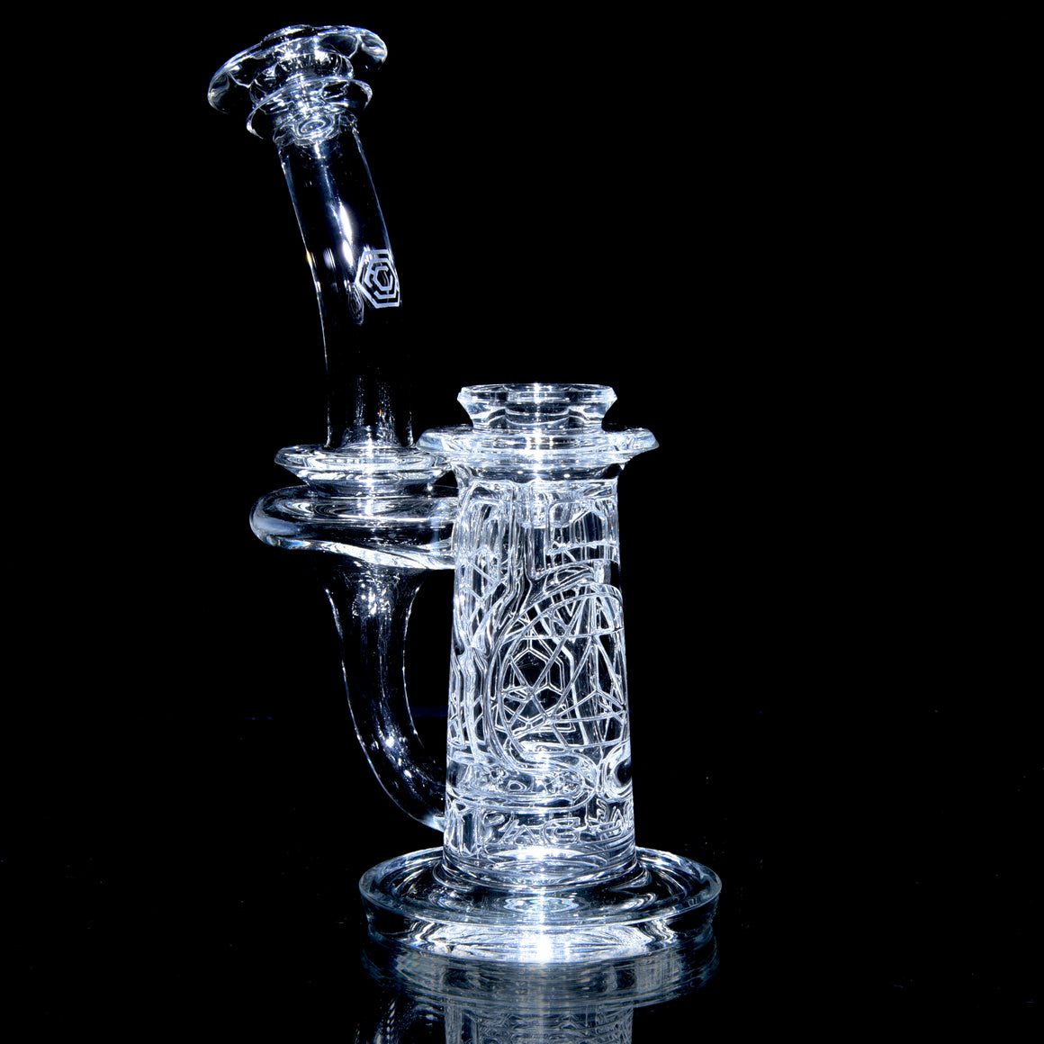 F2 Mini Sacred Geometry Double-Wall Channel Recycler #3 - 14mm Female
