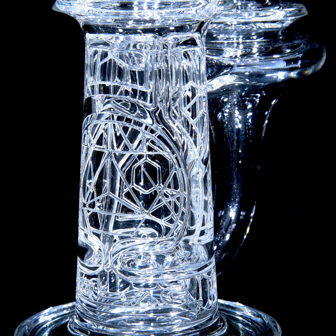 F2 Mini Sacred Geometry Double-Wall Channel Recycler #3 - 14mm Female