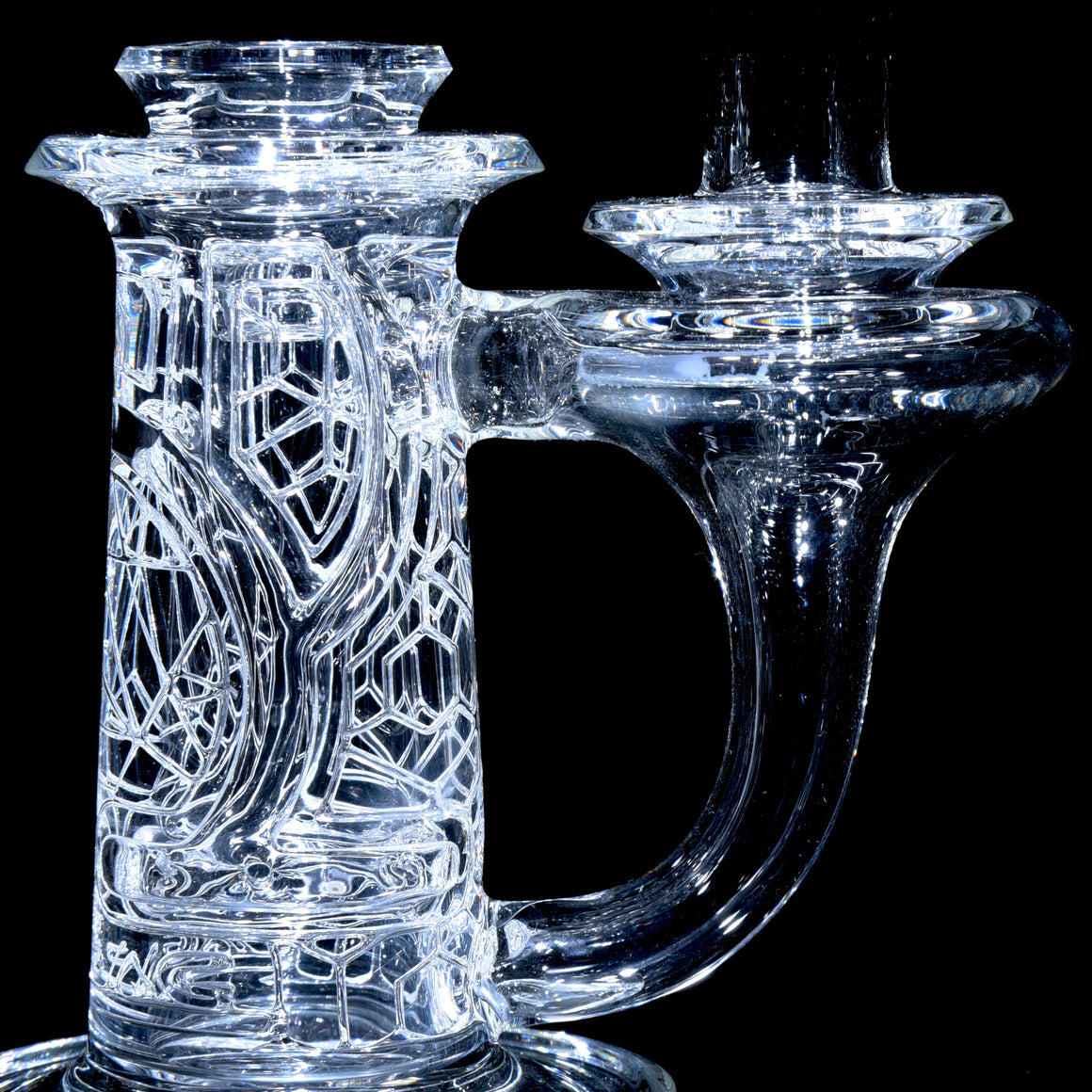 F2 Mini Sacred Geometry Double-Wall Channel Recycler #3 - 14mm Female