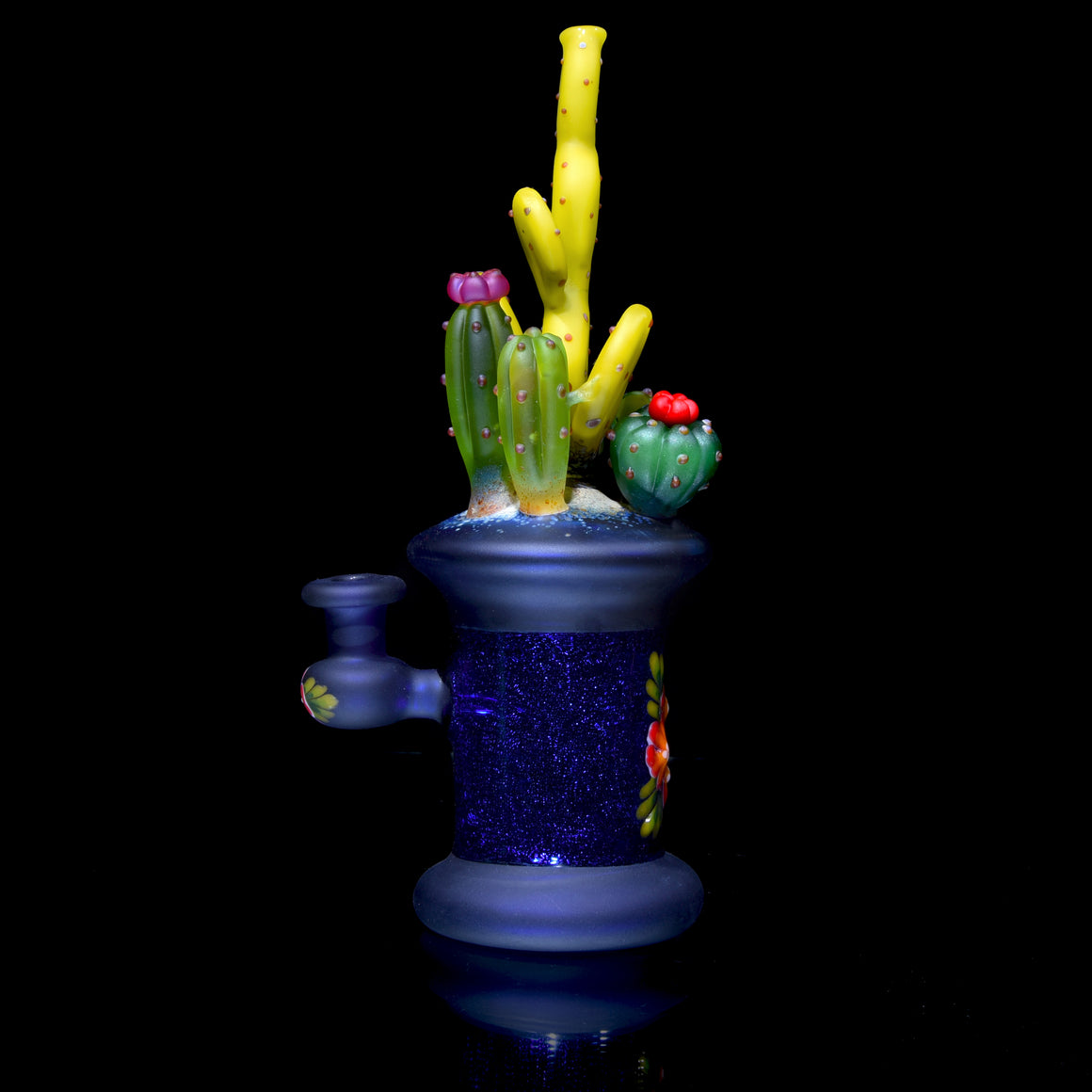 Dichro Floral Pattern Potted Plant Rig - Cacti & Echeveria - 10mm Female