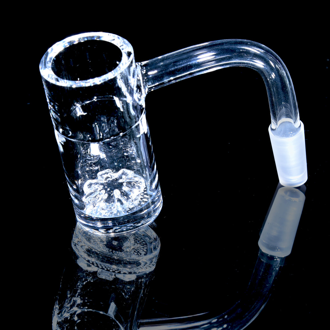 25mm V2 Globstopper Auto-spinning Blender w/ 6mm thick base & Included Banger Flake - 10mm/90° Joint